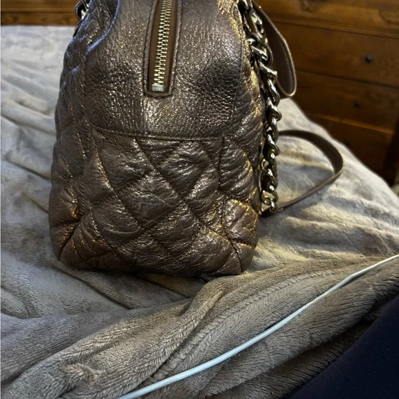 Kate Spade New York Quilted Metallic Leather Satchel - Picture 5 of 16